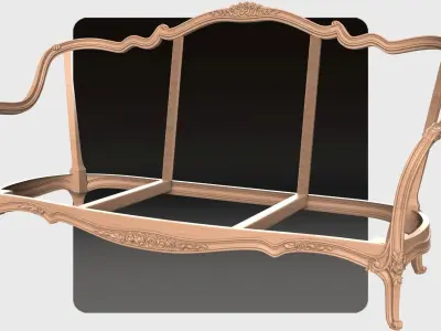 Carved canape for cnc 13 3D model
