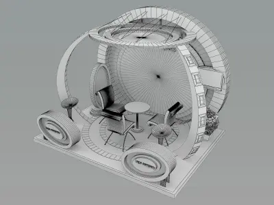  Booth Exhibition Stand a39a 3D model
