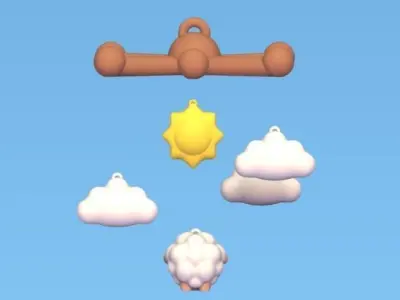 Sheep Crib Mobile 3D print model