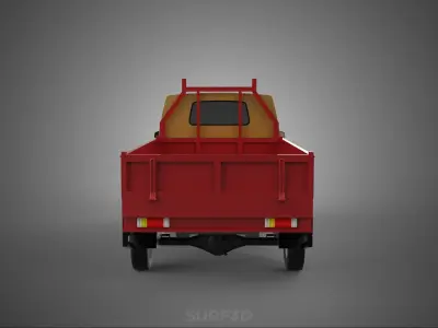 DROP SIDE LOAD BED DUMP BODY GATE DOOR PICKUP TRUCK WIDE DECK 3D model
