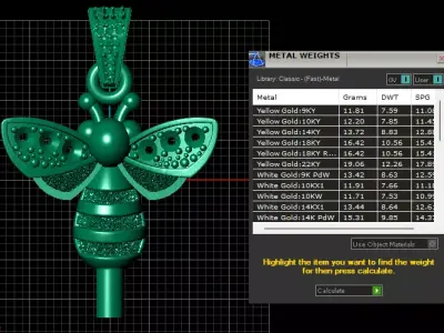 Diamond Bee Pendant 3D print model