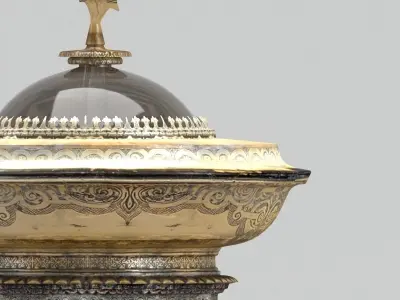 Decoration 20 gold cup 3D model