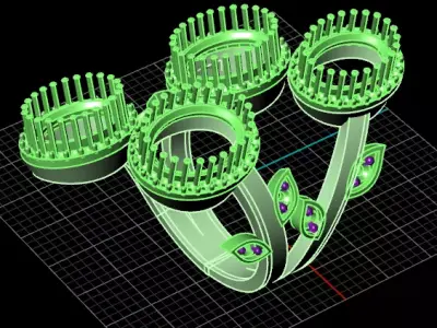 oval bypass jewelry ring free Free 3D print model