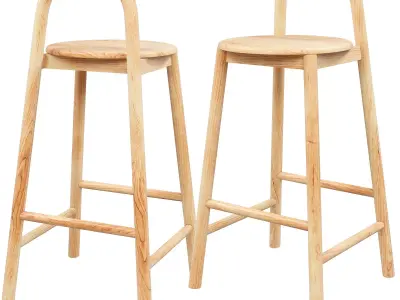 Bobby Bar Stool 3d model Low-poly 3D model
