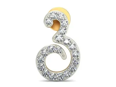 Solitaire Women Flower Drop Earring 3D print model buy