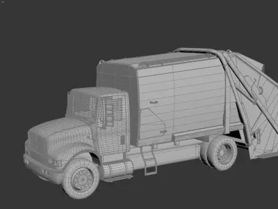 3D model of a garbage truck 3D model
