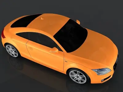 Audi TT 2008 Low-poly 3D model