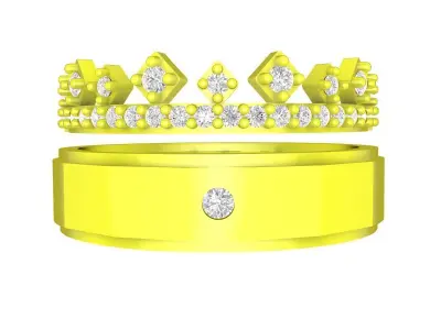 A7812 Set Fashion Diamond Women Ring 3D Model 3D print model