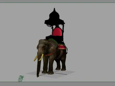 Elephant Carriage 3d model 3D model