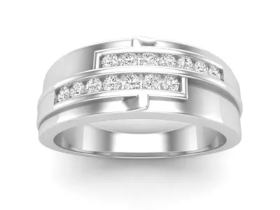 AV 603 Diamond Ring For Men 3D print model