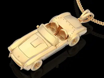 Car pendan gold printable jewelry 3D model 3D print model 3D print model