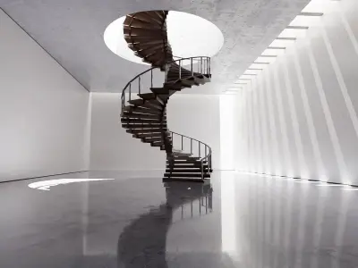 architectural stairs view Blend Free 3D model