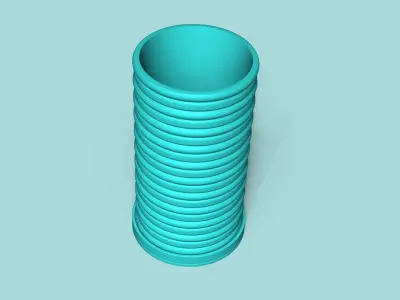 Vase 21 with Plate - Simple Plant Pot - Home Decor 3D print model