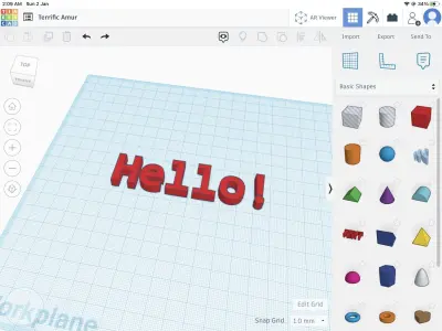 Hello 3d text stl  3D print model