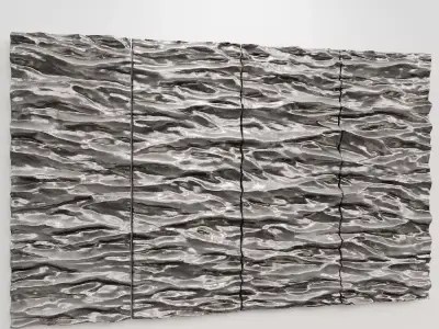 Simonallen sculptor SEASCAPE 4 panels 3D model
