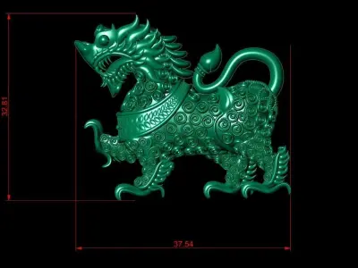 Lions Pendant Cambodia  3D model