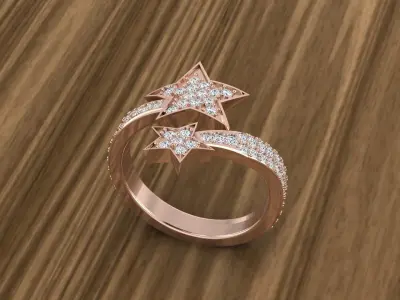 Jewelry Diamond Ring 3D print model