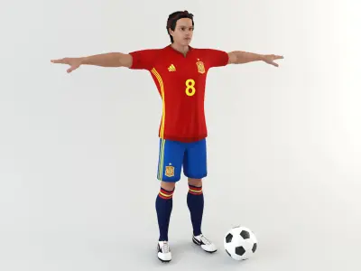 Spanish footballer 3D model