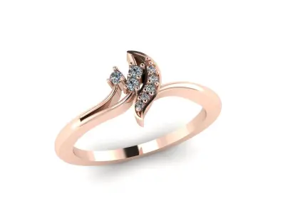 Jewelry Diamond Ring 3D Print Model 3D print model 23