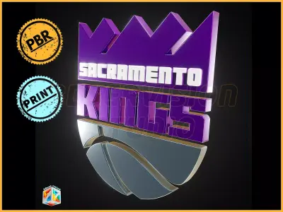 Sacramento Kings logo - Cinematic - 3D print 3D model