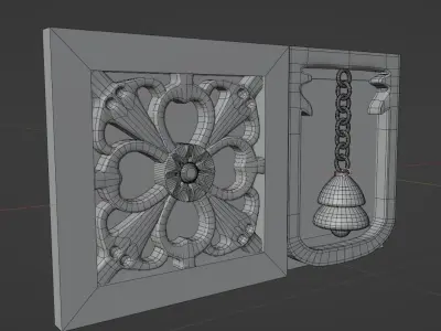 CNC MODEL door with bell 3D model
