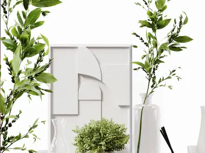 Decorative Set 254 Low-poly 3D model