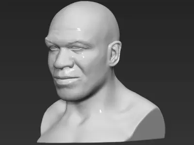 Mike Tyson bust 3D printing ready stl obj formats 3D print model