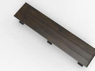 Need Bench Low-poly 3D model
