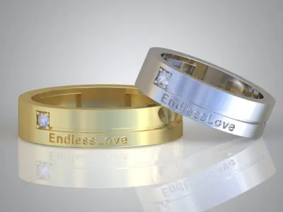 Diamond ring 0517 3D printable model9 Free 3D print model