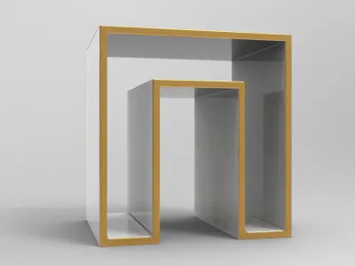Pow Side Table Low-poly 3D model