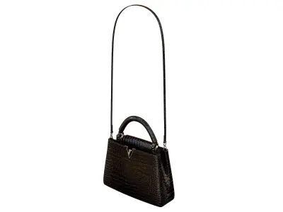 Louis Vuitton bag Capucines Black Crocodile Leather 3D model