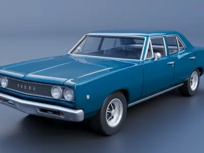 Dodge Coronet 4 Door 1968 3D print model