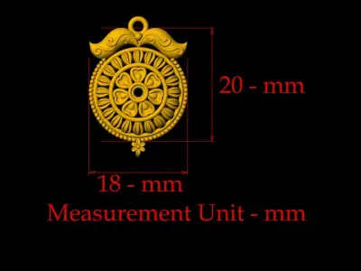 Designer Matt Pendant - 0099 3D print model