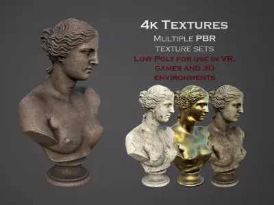 Bust of  Venus Low-poly 3D model