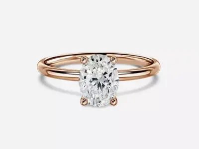  Gold Engagement Ring  01 3D print model