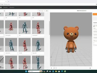 Stylized Bear Animated v001 Low-poly 3D model