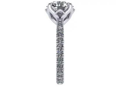 Women Diamond Ring R7 3D print model