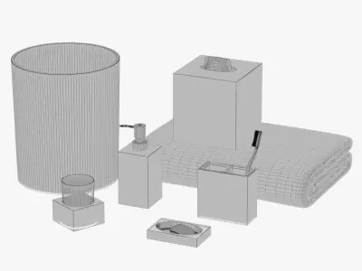 Diamond Elite Gold Bath Accents by Sherry Kline 3D model