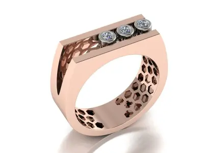 Jewelry Ring Gold 3D print model 34