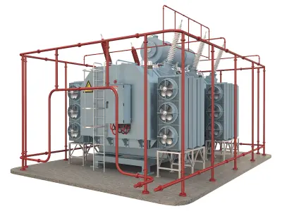 Electrical Transformer 5 3D model