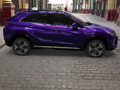 mitsubishi eclipse cross blue 3D model