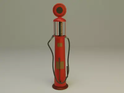 Gas Pump 1930s 3D model