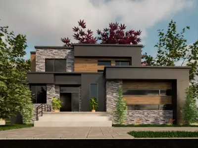Modern House Free 3D model shop