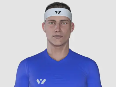 Male Tennis Player 3D model
