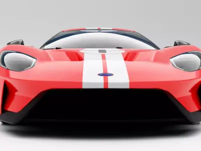 Ford GT Heritage Edition 2018 Low-poly 3D model
