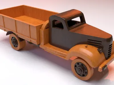 Wooden Truck 3D model