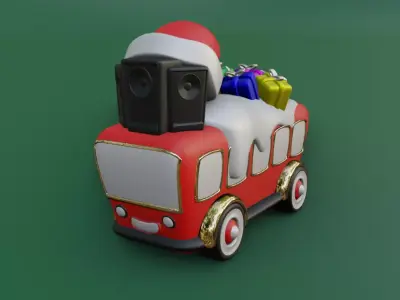 Santa Party Bus 3D print model