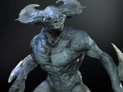 Los boss Low-poly 3D model