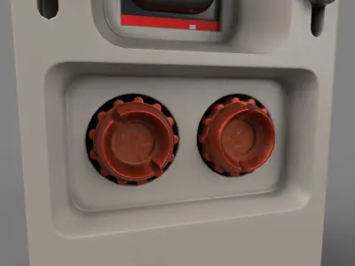 Vintage safety switch with fuses Low-poly 3D model