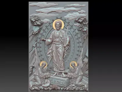 Resurrection of Christ   Relief orthodox 3D print model